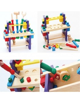 Детска дървена работилница с инструменти